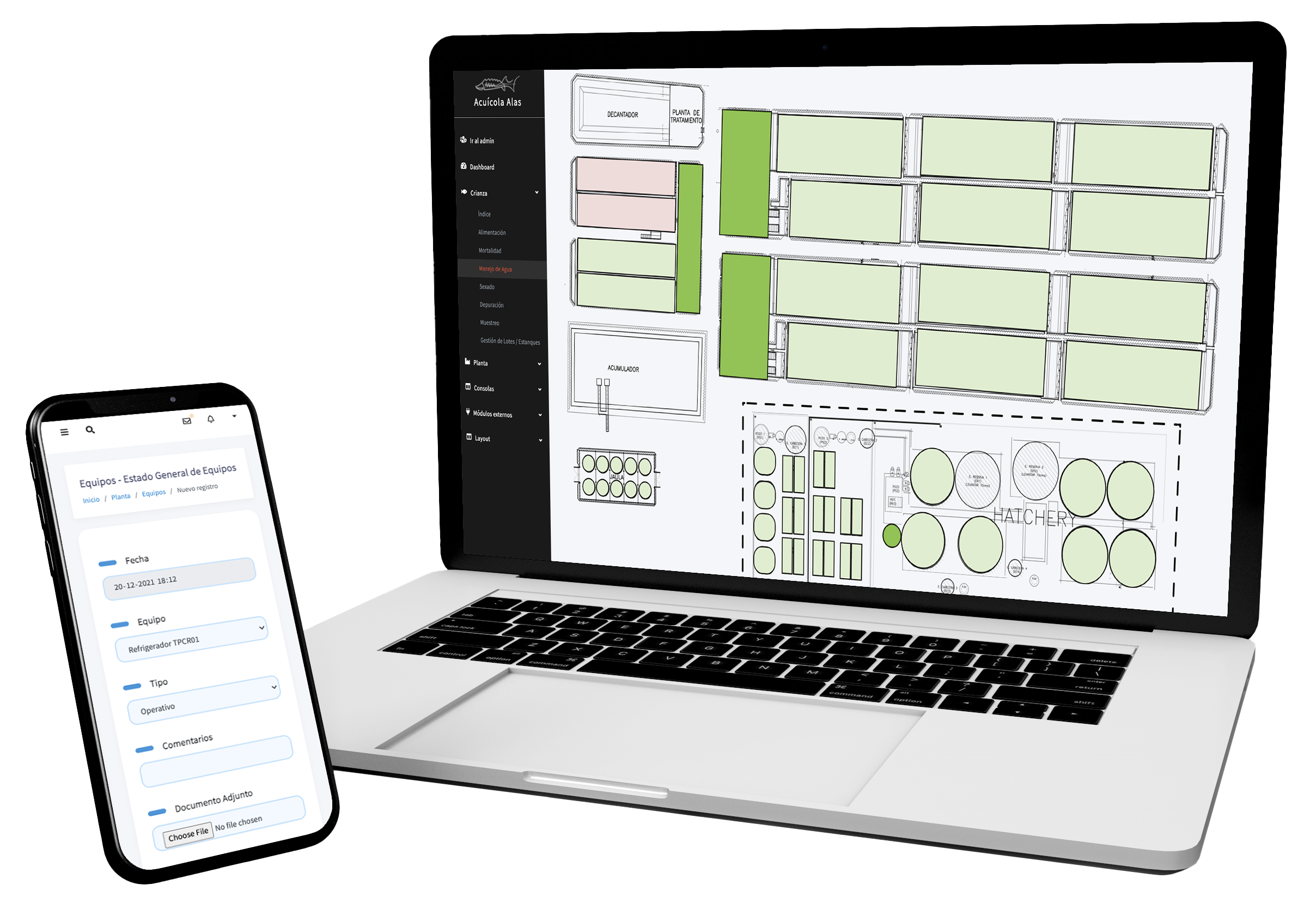 Acuicola Mockup laptop